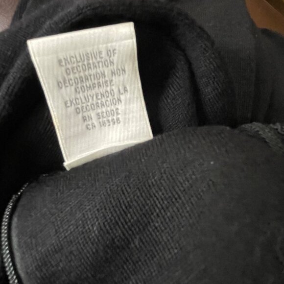 Vintage Liz Claiborne Black Beaded Sweater Dress Size Med u  Knee Length Modest - Picture 14 of 14